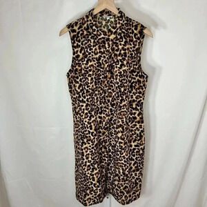 2/$30 Signify Size Large Leopard Print Sleeveless Dress Party Animal Print Sexy